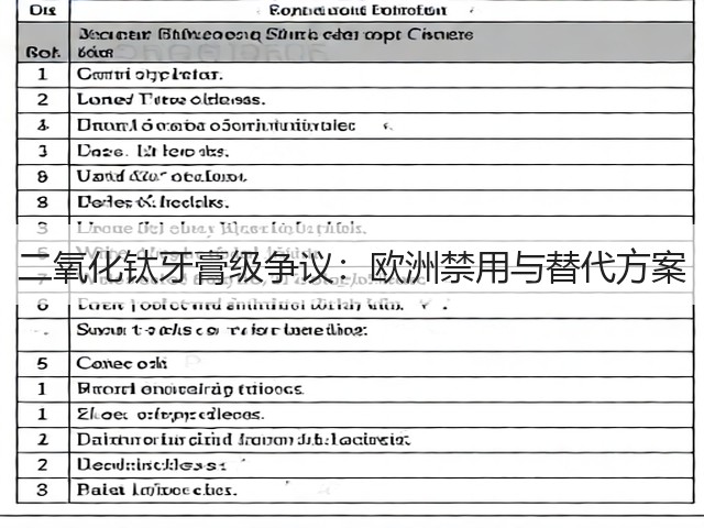 二氧化钛牙膏级争议：欧洲禁用与替代方案(图2)