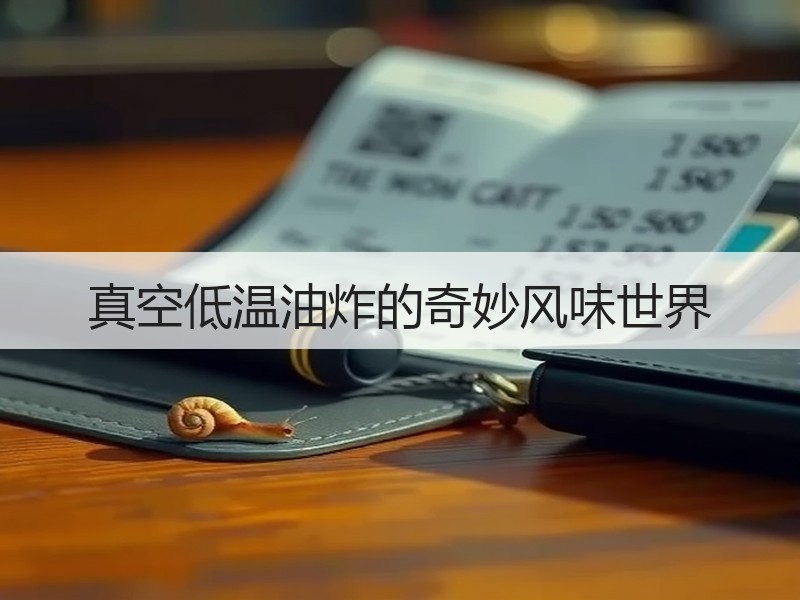 真空低温油炸的奇妙风味世界
