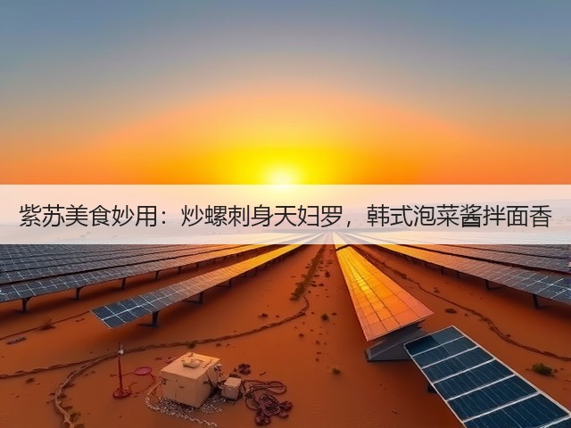 紫苏美食妙用：炒螺刺身天妇罗，韩式泡菜酱拌面香(图3)