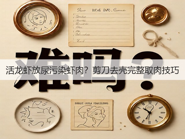 活龙虾放尿污染虾肉？剪刀去壳完整取肉技巧(图1)