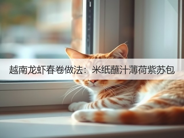越南龙虾春卷做法：米纸蘸汁薄荷紫苏包(图2)