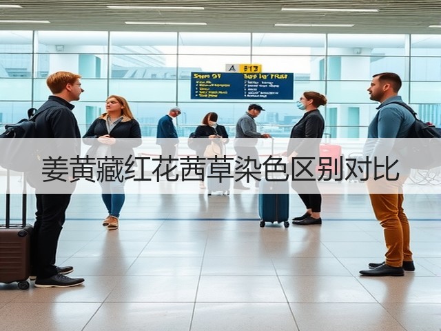 姜黄藏红花茜草染色区别对比(图4)