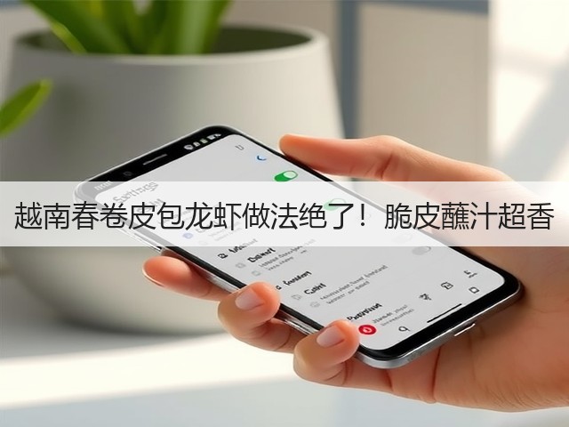 越南春卷皮包龙虾做法绝了！脆皮蘸汁超香(图1)