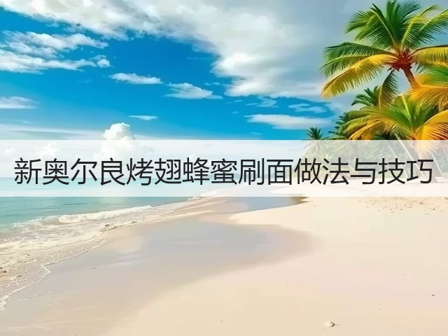 新奥尔良烤翅蜂蜜刷面做法与技巧(图1)