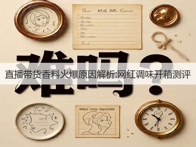 直播带货香料火爆原因解析:网红调味开箱测评(图2) 直播带货香料火爆原因解析:网红调味开箱测评(图2)