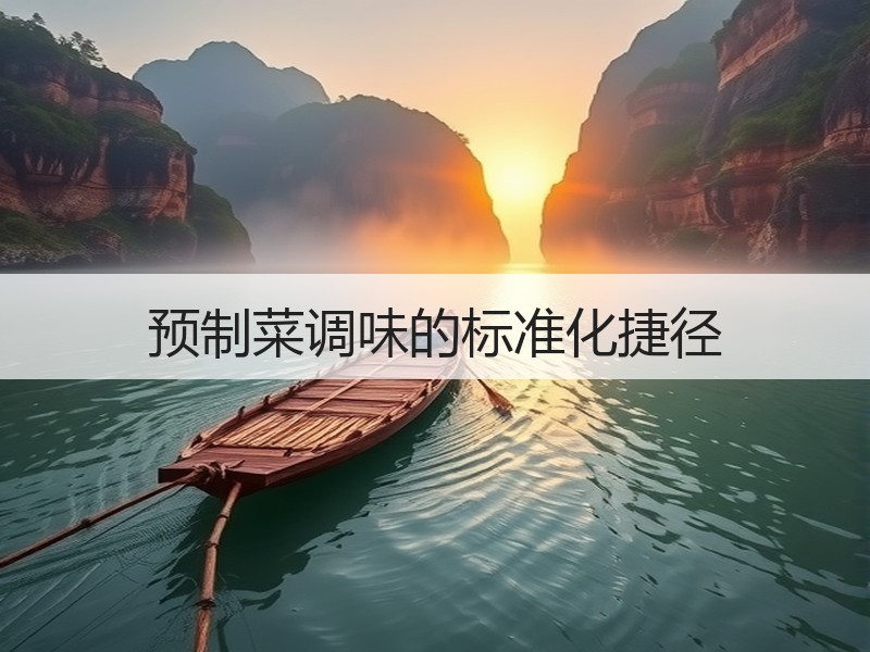 预制菜调味的标准化捷径