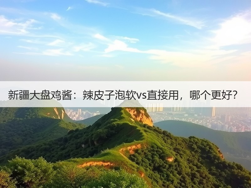 新疆大盘鸡酱：辣皮子泡软vs直接用，哪个更好？