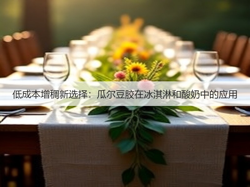低成本增稠新选择：瓜尔豆胶在冰淇淋和酸奶中的应用