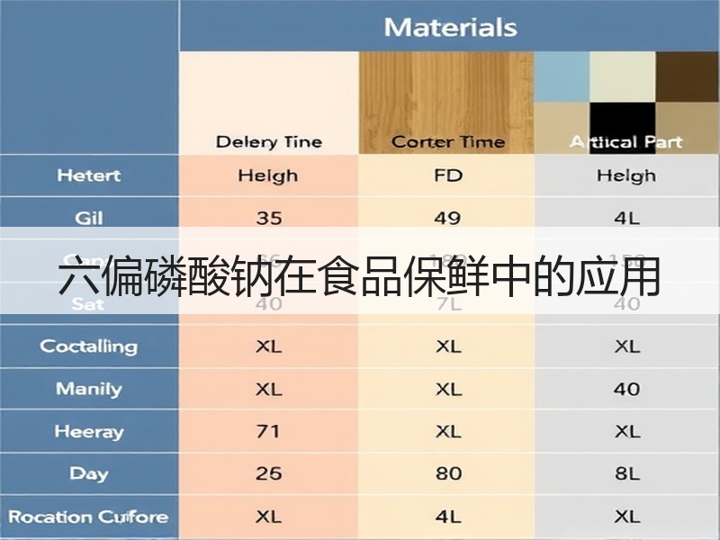 六偏磷酸钠在食品保鲜中的应用