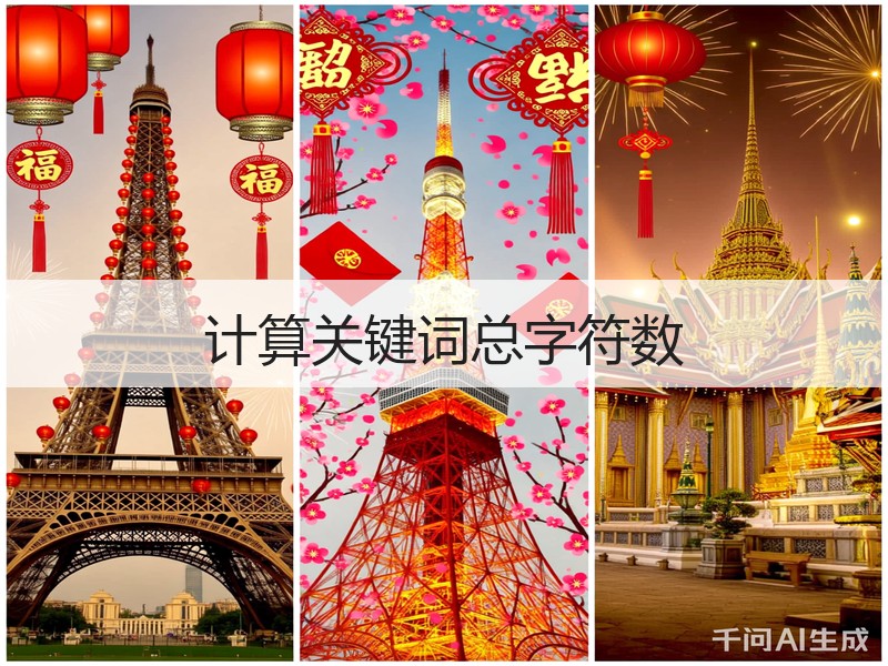 计算关键词总字符数