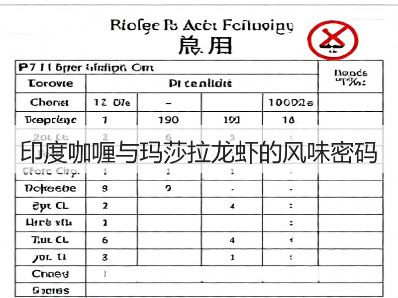 印度咖喱与玛莎拉龙虾的风味密码