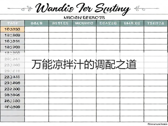 万能凉拌汁的调配之道(图3) 万能凉拌汁的调配之道(图3)