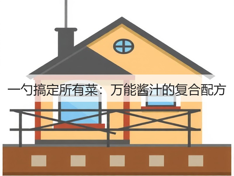 一勺搞定所有菜：万能酱汁的复合配方