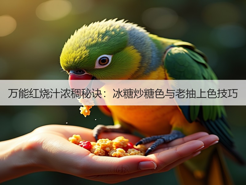 万能红烧汁浓稠秘诀：冰糖炒糖色与老抽上色技巧