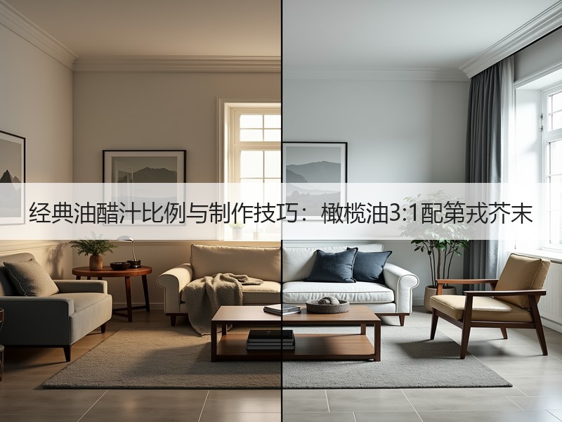 经典油醋汁比例与制作技巧：橄榄油3:1配第戎芥末